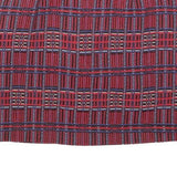 CLAUDIE PIERLOT Womens Red Mini Cotton Blend Skirt S Plaid Pattern Zip Closure