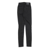 LEVI'S 721 Womens Jeans Black Slim Skinny Denim W24 L30 Distressed Ripped