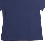 CHAMPION Mens Navy Blue Cotton T-Shirt L Short Sleeve Crew Neck Classic Logo