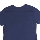 CHAMPION Mens Navy Blue Cotton T-Shirt L Short Sleeve Crew Neck Classic Logo