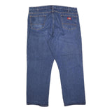 DICKIES Mens Regular Fit Blue Denim Jeans W42 L30 Classic Zip Cotton
