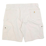 CARHARTT Mens Shorts Beige Cargo 2XL W40 Durable Cotton Blend Workwear
