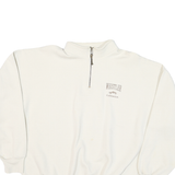 LAWTEX Mens Cream Whistler Canada Half Zip M Cotton Blend Sweatshirt Pullover