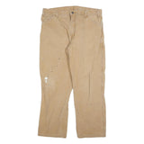 DICKIES Mens Relaxed Beige Denim Casual W38 L30 Paint Splatter Workwear Jeans