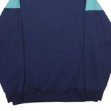 GONSO Mens Navy Blue Green Colourblock Jacket L Cotton Blend Zip Casual