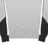 CHAMPION Womens Grey & Black Crew Neck M Cotton Blend Sweatshirt Pullover
