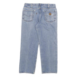 CARHARTT Mens Relaxed Jeans Blue Denim W34 L28 Cotton Blend Zip Casual Workwear