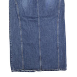 TOMMY HILFIGER Womens Blue Denim Lace Up Midi Cotton Blend Skirt XL Stylish