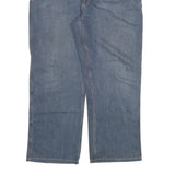 AQH Mens Jeans Blue Relaxed Straight Denim Medium W40 L30 Casual Comfortable
