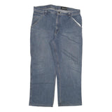 AQH Mens Jeans Blue Relaxed Straight Denim Medium W40 L30 Casual Comfortable