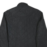 BARBOUR Womens Black Quilted Jacket M Polyester Blend Button Closure Classic