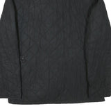 BARBOUR Womens Black Quilted Jacket M Polyester Blend Button Closure Classic