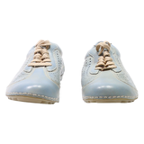 DR MARTENS 2B37 Low Top Trainers Blue Leather Womens UK 5