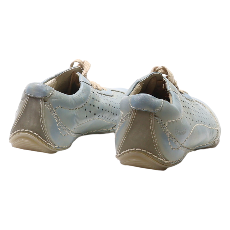 DR MARTENS 2B37 Low Top Trainers Blue Leather Womens UK 5