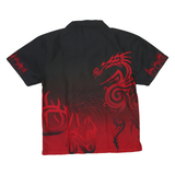 DOGNOSE Mens Black & Red Tribal Print Shirt S Cotton Blend Casual Summer