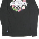CHAMPION Mens Black University Of Louisville Cardinals Long Sleeve Crew Neck