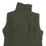 TOMMY HILFIGER Womens Green Zip Polyester Blend Jacket M Sleeveless Rib Knit