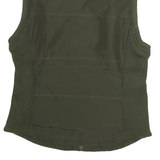 TOMMY HILFIGER Womens Green Zip Polyester Blend Jacket M Sleeveless Rib Knit
