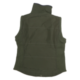 TOMMY HILFIGER Womens Green Zip Polyester Blend Jacket M Sleeveless Rib Knit