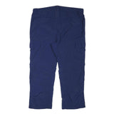 JOHN ADAMS Mens Polyester Blend Navy Blue Regular Fit Cargo Trousers W38 L25