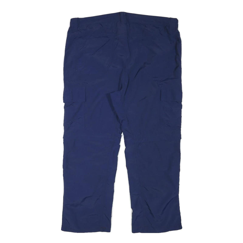 JOHN ADAMS Mens Polyester Blend Navy Blue Regular Fit Cargo Trousers W38 L25