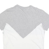 ADIDAS Mens Grey Black & White Cotton Blend T-Shirt L Short Sleeve Crew Neck