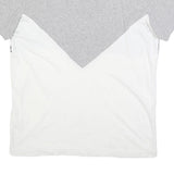 ADIDAS Mens Grey Black & White Cotton Blend T-Shirt L Short Sleeve Crew Neck