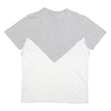 ADIDAS Mens Grey Black & White Cotton Blend T-Shirt L Short Sleeve Crew Neck