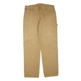 DICKIES Mens Cotton Blend Beige Regular Straight Trousers W36 L33 Workwear