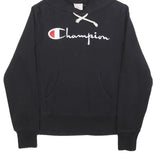 CHAMPION REVERSE WEAVE Womens Black Hoodie S Cotton Classic Pullover Sweatshirt