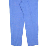 WEEKEND MAX MARA Womens Linen Blue Regular Trousers W34 L32 Classic Zip