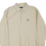 WRANGLER Womens Beige Cotton Blend Shirt XL Western Style Casual