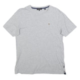 TED BAKER Mens Grey Graphic T-Shirt M Short Sleeve Crew Neck Casual Cotton Blend