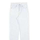 LEVI'S Womens Jeans White Slim Straight Denim Light W24 L27 Button Closure