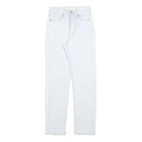 LEVI'S Womens Jeans White Slim Straight Denim Light W24 L27 Button Closure