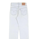 LEVI'S Womens Jeans White Slim Straight Denim Light W24 L27 Button Closure