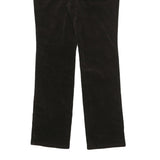 CHAPS Womens Regular Zip Black Cotton Blend Straight Trousers W34 L31