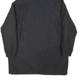 Womens Black Quilted Hooded Zip Jacket Polyester Blend L Lightweight Outerwear