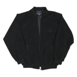 YUN FENG Mens Black Polyester Blend Bomber Jacket XL Zip Up Plain Casual