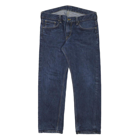 CARHARTT Mens Regular Fit Blue Denim Straight Jeans W36 L29 Classic Style