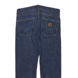 CARHARTT Mens Regular Fit Blue Denim Straight Jeans W36 L29 Classic Style