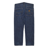 CARHARTT Mens Regular Fit Blue Denim Straight Jeans W36 L29 Classic Style