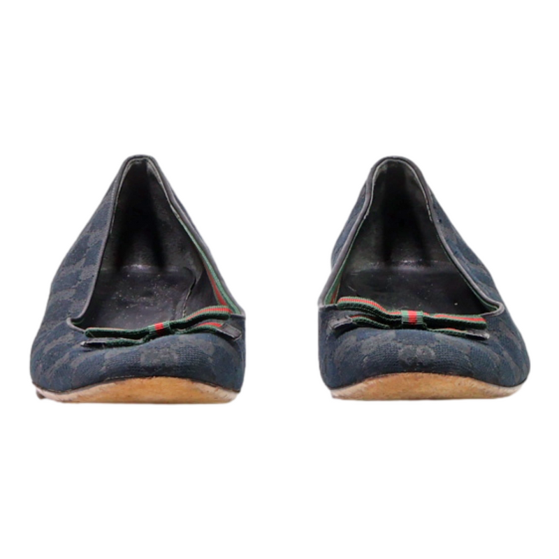 GUCCI Ballet Shoes Black Synthetic Womens UK 6