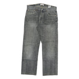 LEVI'S 501 Mens Jeans Grey Regular Straight Denim Medium W32 L28 Button Closure