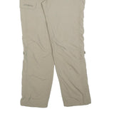 SCHOFFEL Womens Regular Beige Polyester Blend Zip Trousers W30 L30 Outdoor