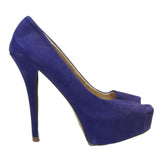 ZARA Womens Blue Synthetic Platform High Heels UK 6 Evening Formal Shoes