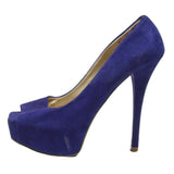 ZARA Womens Blue Synthetic Platform High Heels UK 6 Evening Formal Shoes