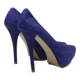 ZARA Womens Blue Synthetic Platform High Heels UK 6 Evening Formal Shoes