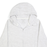 CALVIN KLEIN PERFORMANCE Womens Grey Hooded Plain Full Zip Jumper XL Lightweight