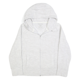 CALVIN KLEIN PERFORMANCE Womens Grey Hooded Plain Full Zip Jumper XL Lightweight
